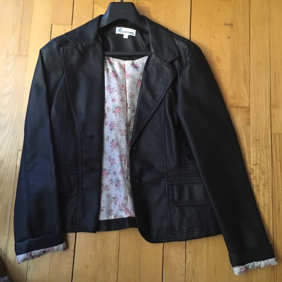 Faux leather black jacket - Picture 1 of 3